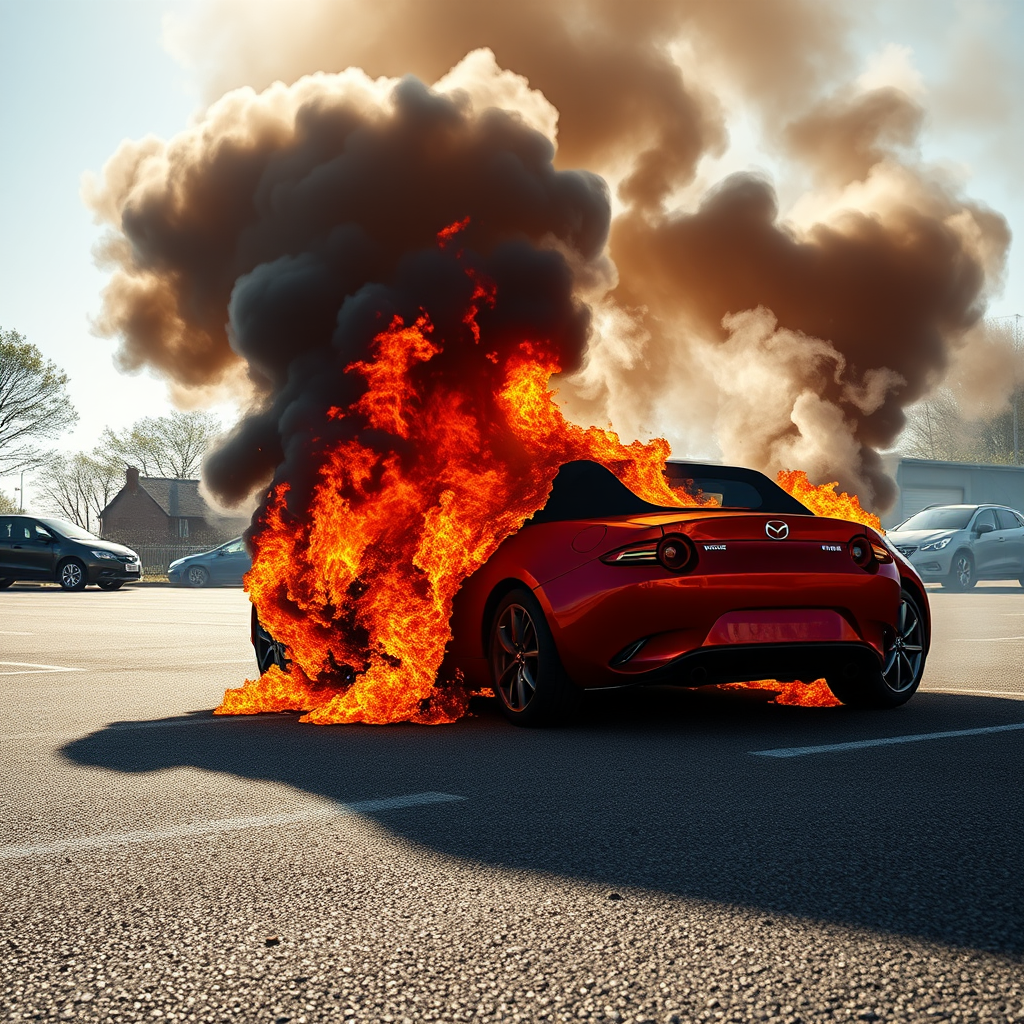 Blazing car fire at popular beauty spot being treated as arson